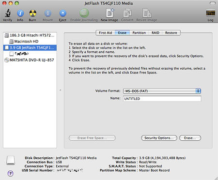 formatting usb thumb drives for both mac and pc
